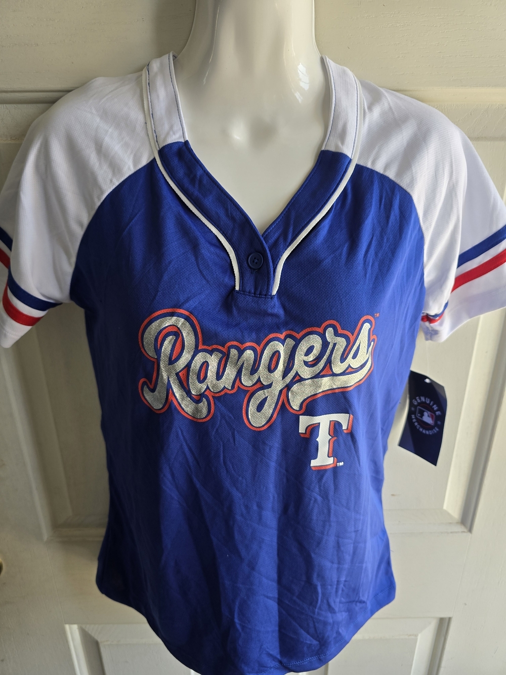 MLB Genuine Merchandise Blue & White Texas Rangers Girls Jersey